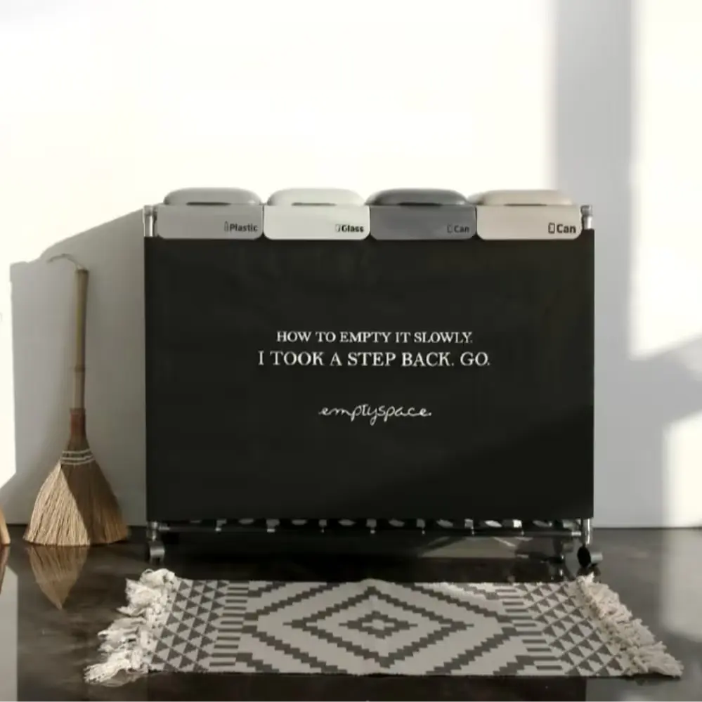 436 리빙해피 버츄나인 프리미엄 원터치 분리수거함 4slot