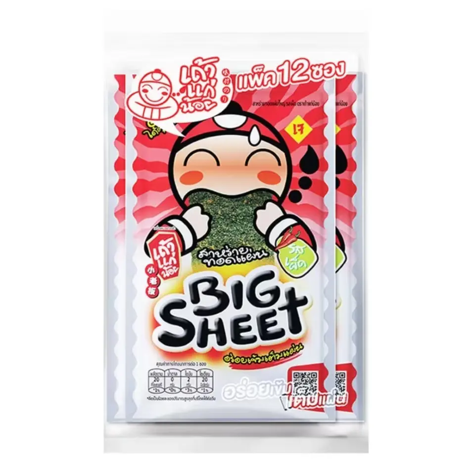 438 태국 타오케노이 김과자 빅시트 매운맛 3.2g X 12, 38.4g, 1개