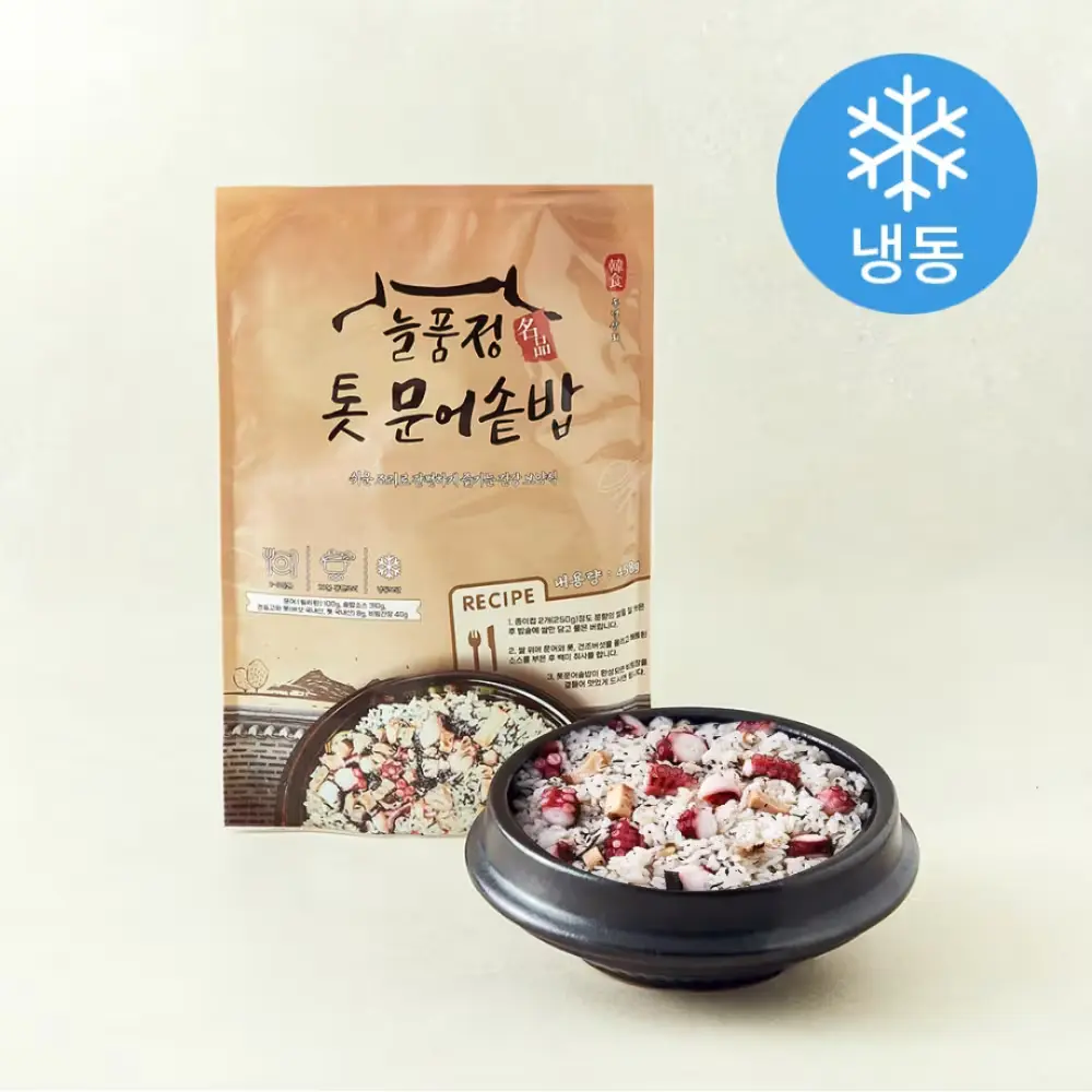 456 늘품정 톳 문어솥밥 (냉동), 458g, 1개