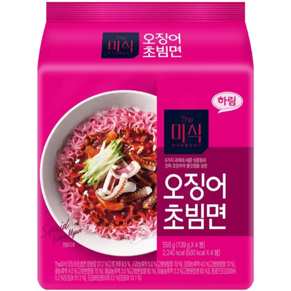 462 더미식 오징어 초빔면 139g, 4개, (1개)