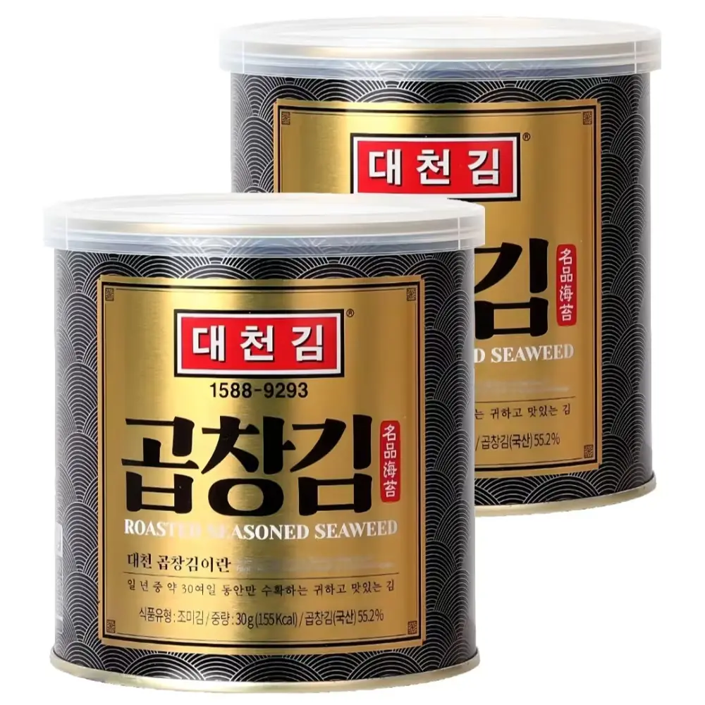 478 대천김 곱창김 캔, 30g, 2개