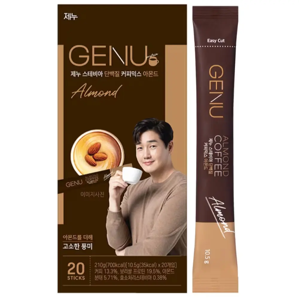 518 제누 스테비아 단백질 커피믹스 아몬드, 10.5g, 20개입, 1개