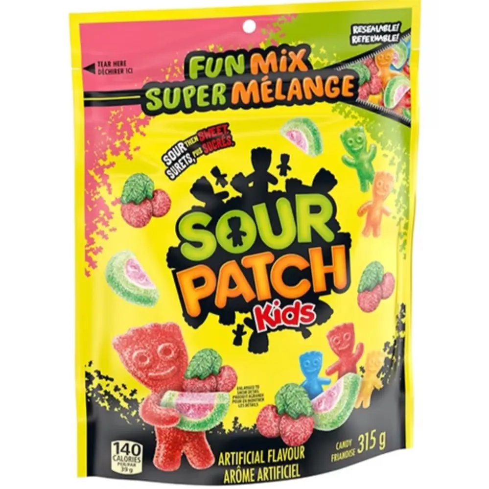 532 [캐나다 직배송] 사워 패치 키즈 새콤달콤 펀 믹스 캔디 맛, 315g, 2개