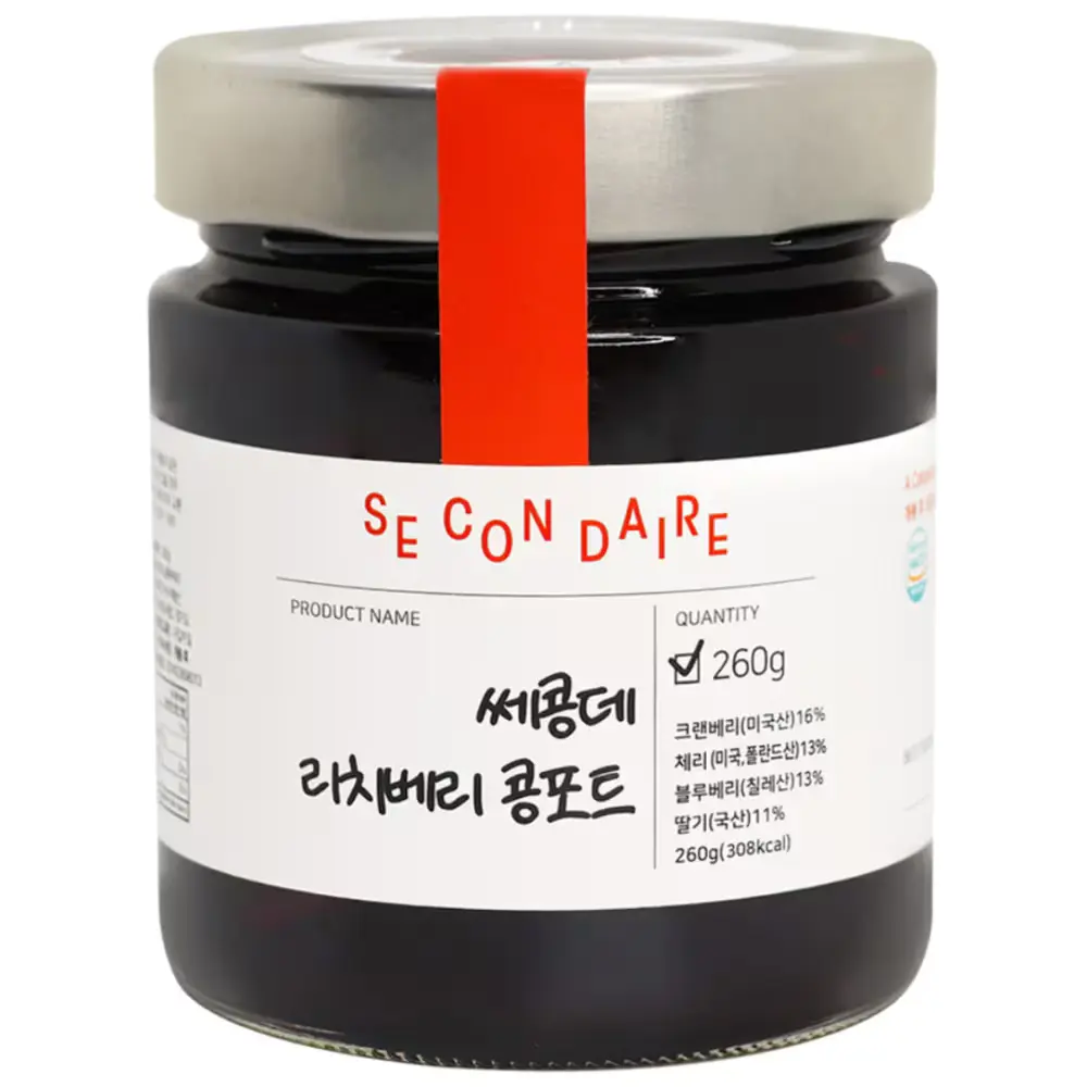 586 쎄콩데 리치베리 콩포트 과일잼, 260g, 1개