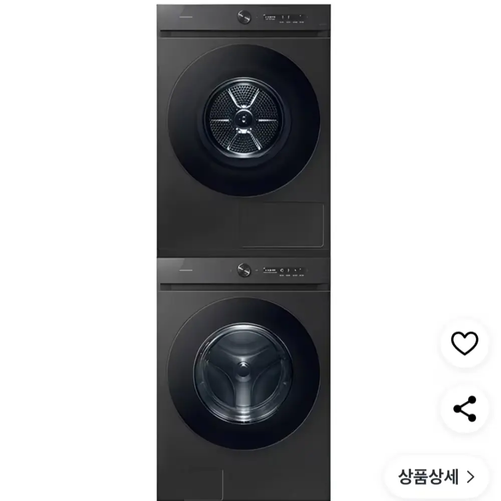 삼성전자 비스포크 그랑데 AI 세탁기 + 건조기 직렬설치 24kg + 17kg (쿠팡가전)