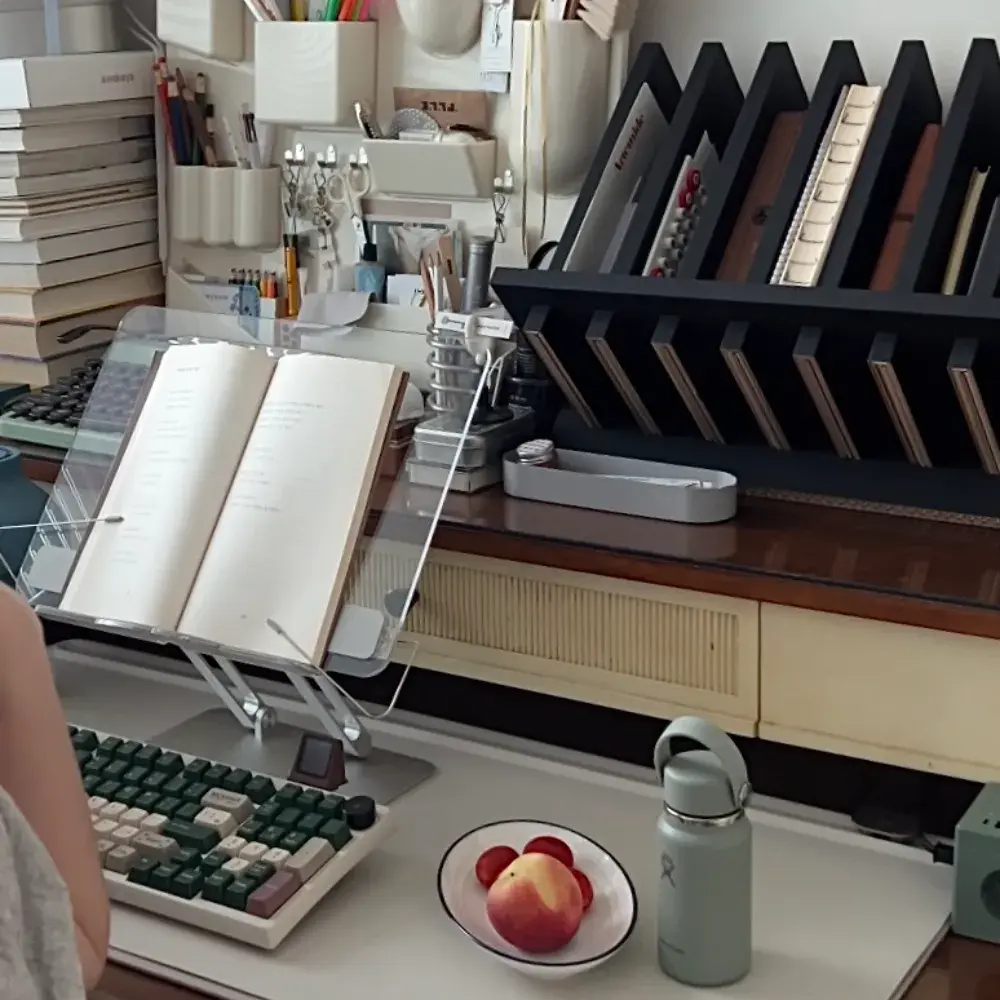 New! 높이조절 아크릴 투명 프리미엄 독서대 PR02A