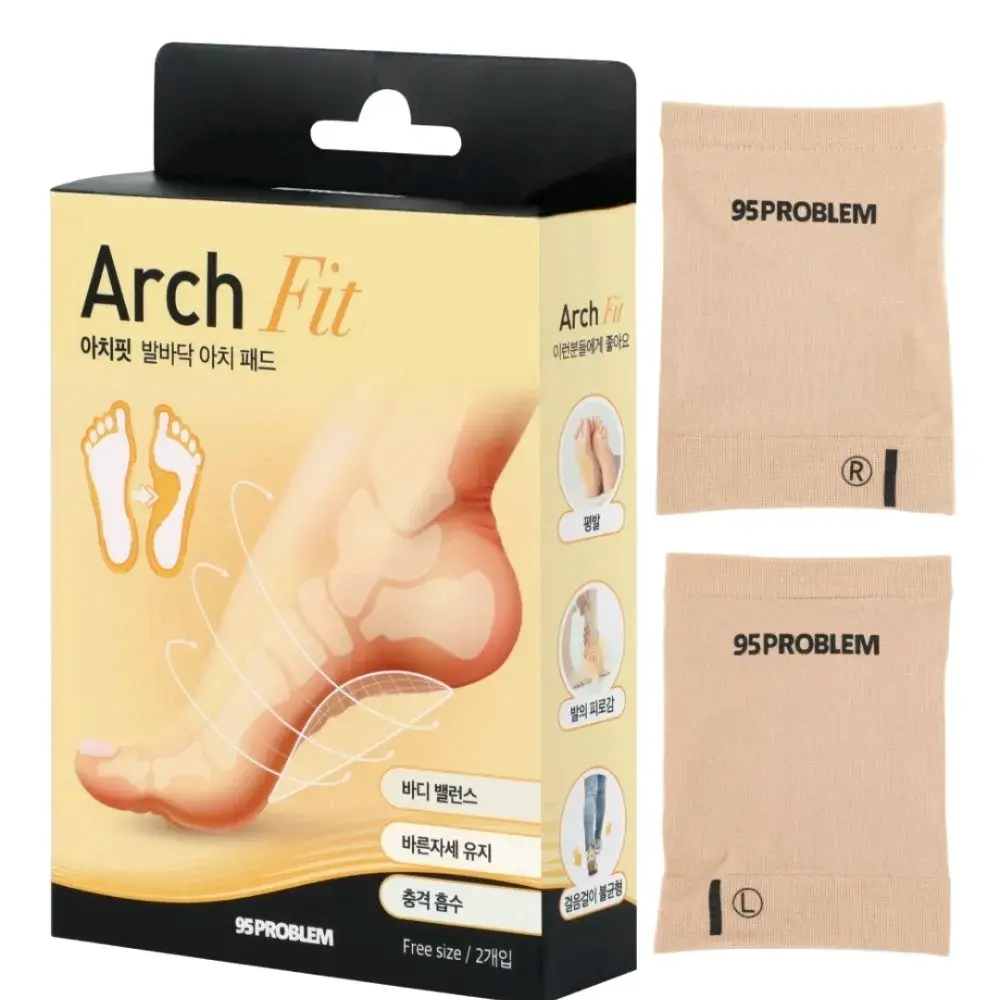 237 95프로블럼 아치핏 풋패드 좌우세트, 8x12cm, 1세트