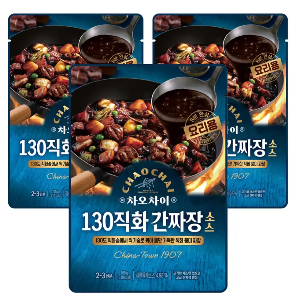 831 차오차이 130직화 간짜장소스, 165g, 3개