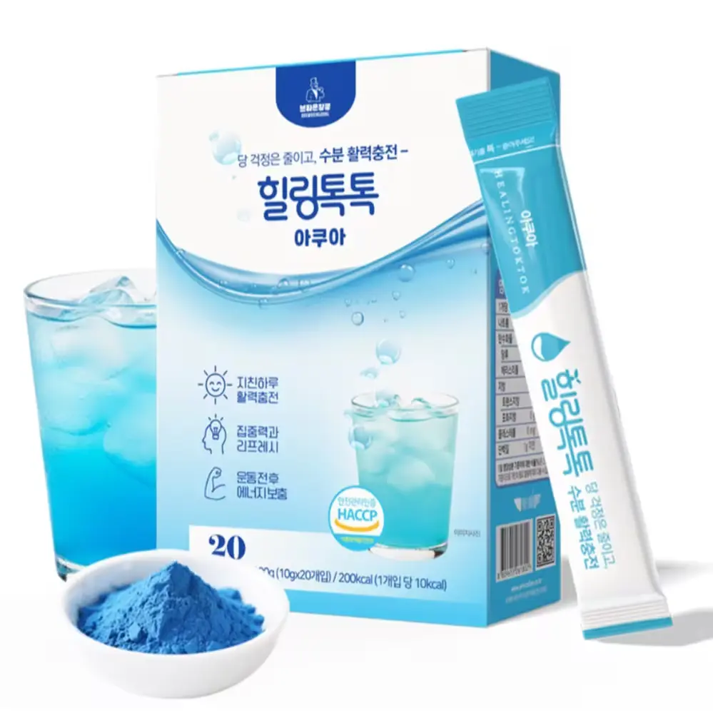 955 힐링톡톡 블루 스피루리나 분말 첨가 수분충전 음료