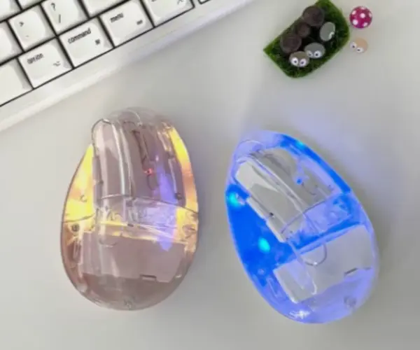 오브룸 스토어 물방울 마우스 데스크테리어 마우스꾸미기 투명 버티컬 무선 블루투스 OV-WM01