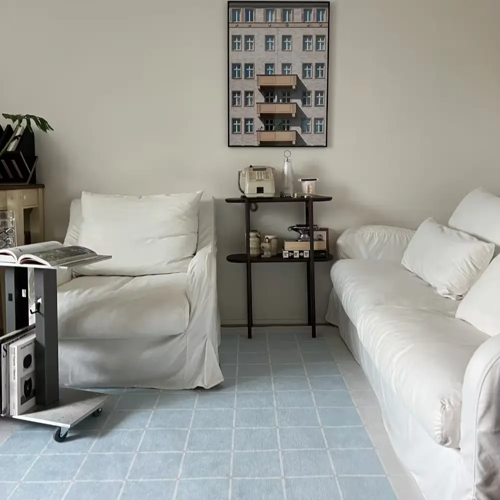 바닐라 스카이 러그 단모 카페트 거실 여름 사계절 디자인 대형