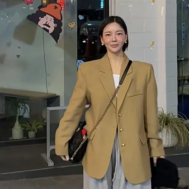 (재진행/신상5%할인) 모던 금장 울 자켓 (3col)