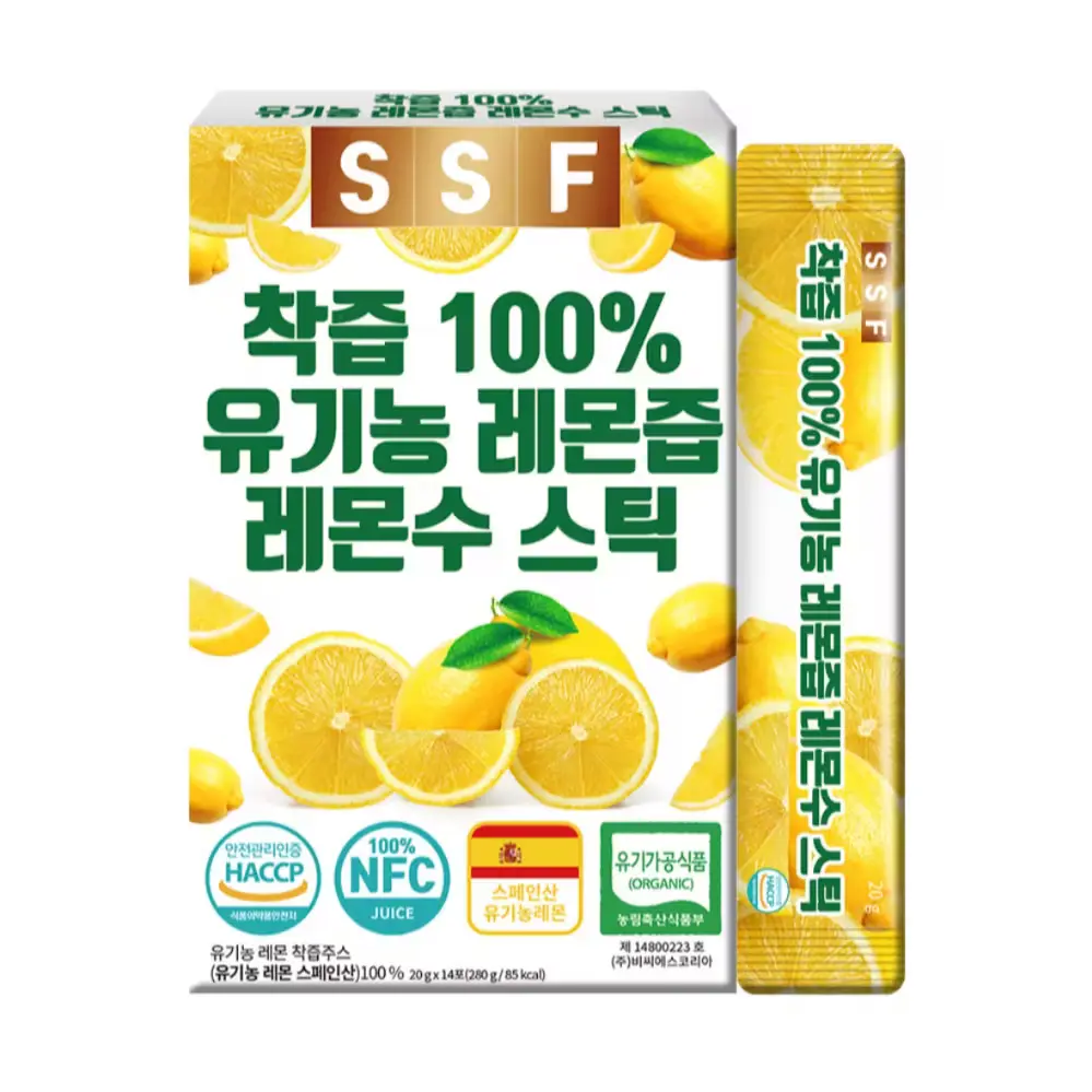 1029 유기농 레몬즙 레몬수 스틱 100% 착즙 원액