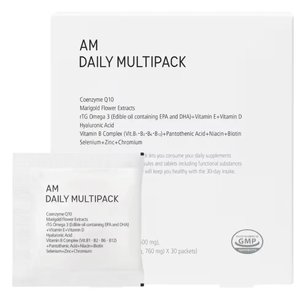 1056 에이엠 데일리 멀티팩 하루 한포 올인원 면역 활력 영양제 1Box