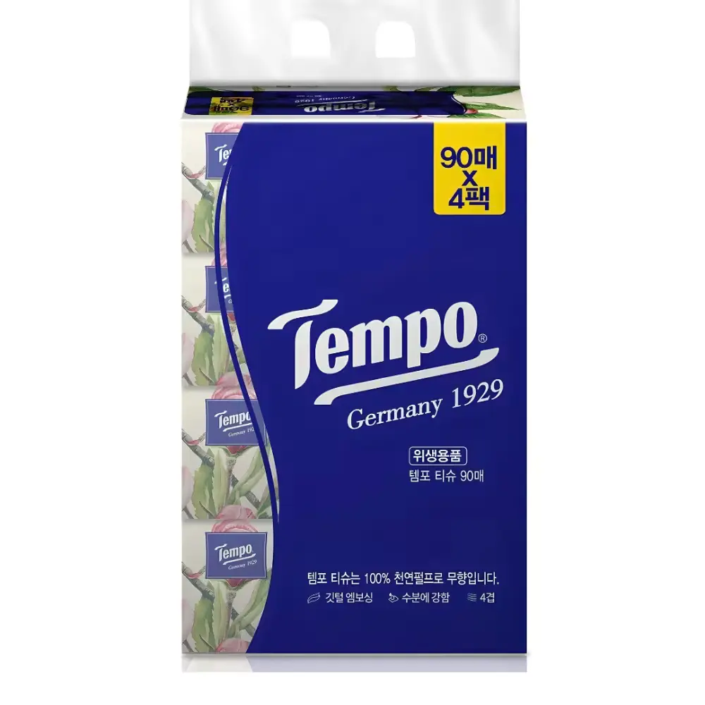 1058 Tempo 천연펄프 미용티슈