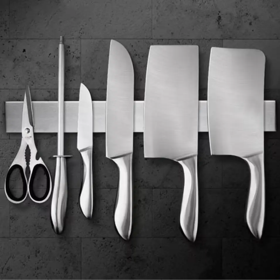 304스텐사용 올스테인레스 프레임 자석 칼꽂이 40cm