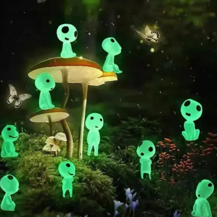 1091 원령공주 모노노케 히메 숲의정령 야광 피규어 세트