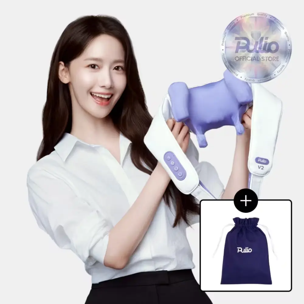 661 [풀리오 본사] 풀리오 목 어깨 마사지기 V2+파우치 증정/ 온열 지압 무선 찜질 안마기