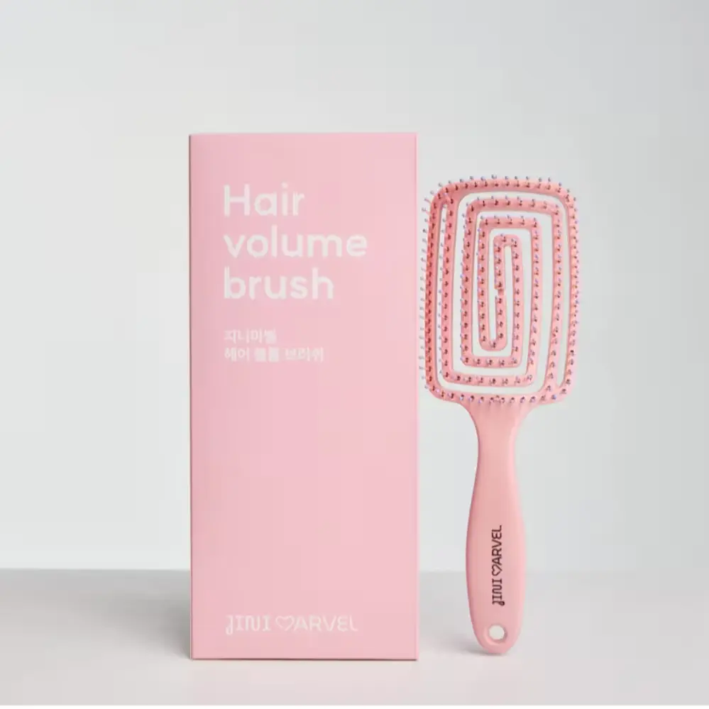 679 지니마벨 뿌리 볼륨 엉킴방지 헤어브러쉬, 핑크