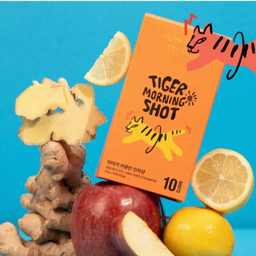 732 타이거모닝 커큐민 진저샷 스틱형, 30g, 10개