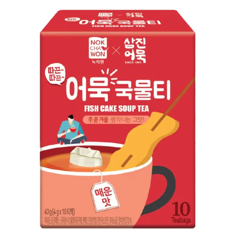 763 녹차원 따끈따끈 어묵국물티 매운맛, 4g, 10개