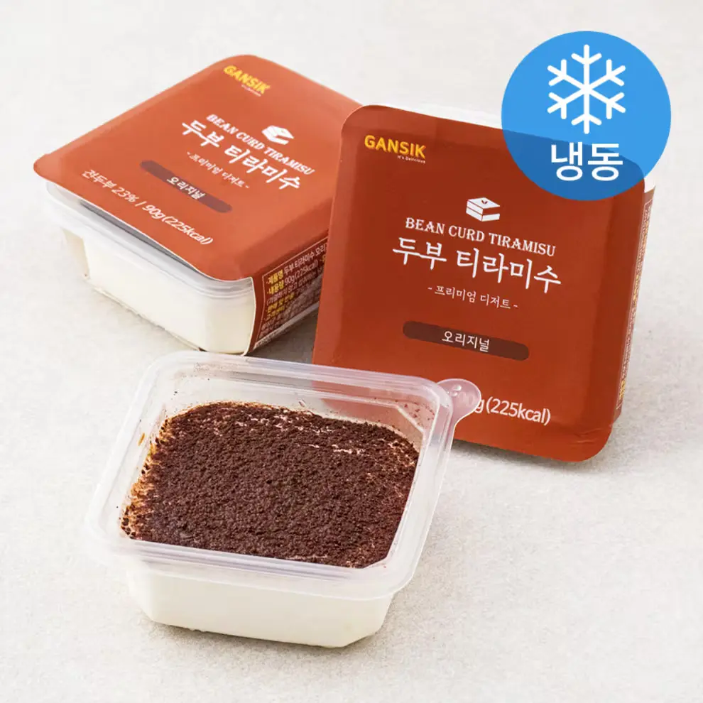 800 GANSIK 두부 티라미수 오리지널 (냉동), 90g, 3개