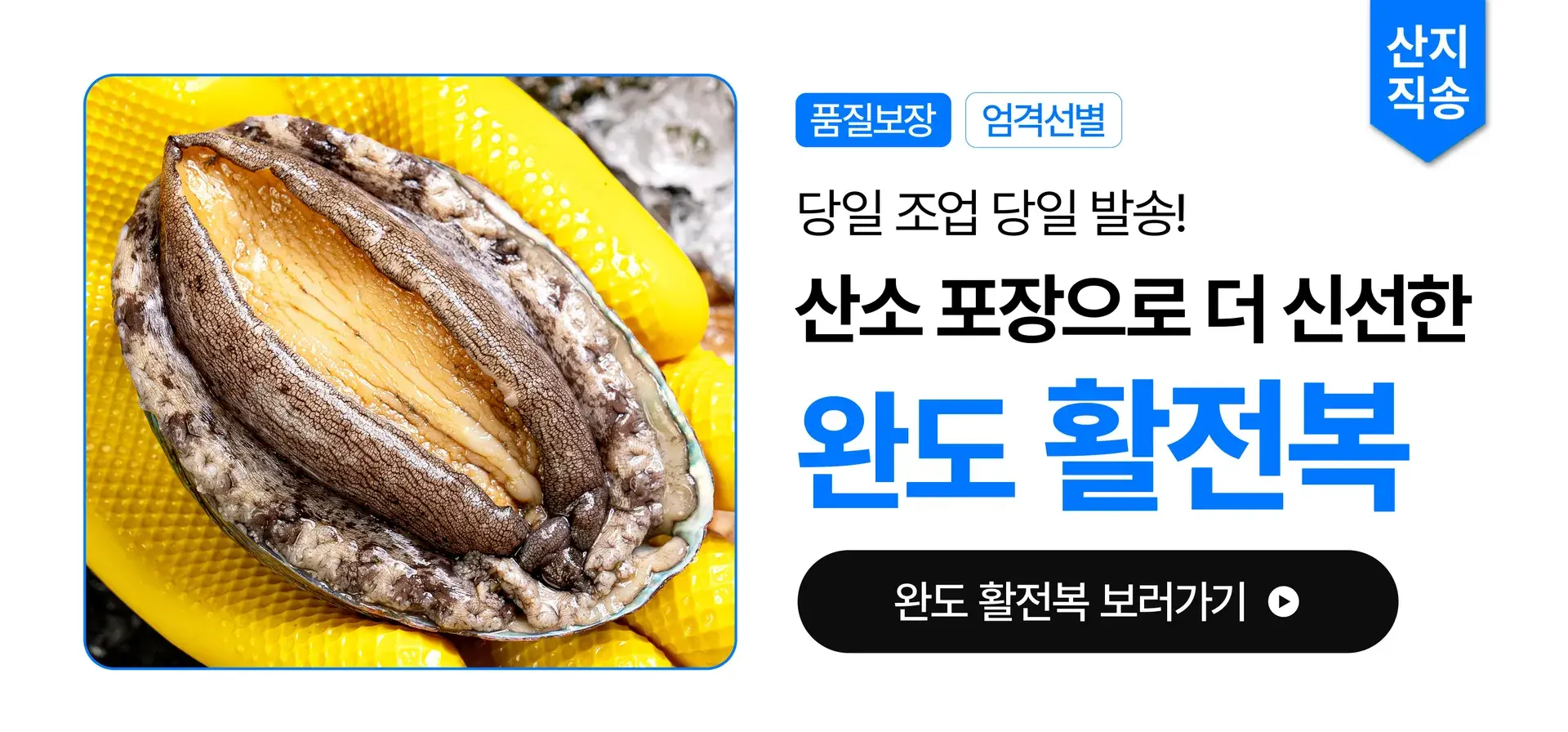 💙신선한 산소 포장! 완도 활 전복💙