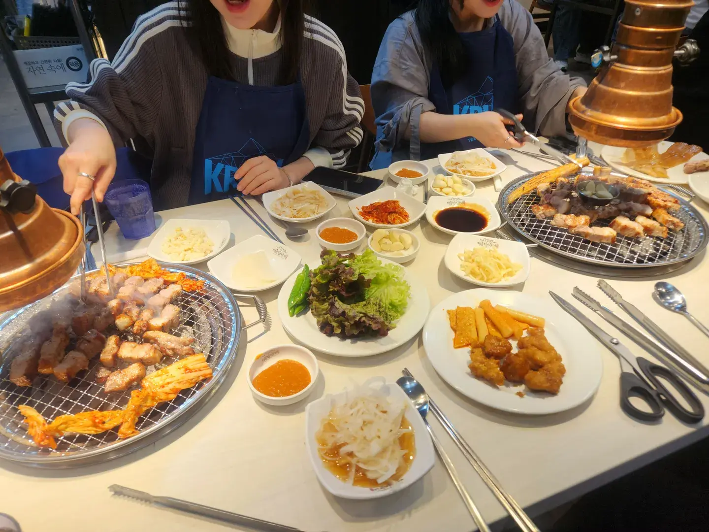 개강하고 고기 파티!!!🥩🔥 언제 종강하지...?