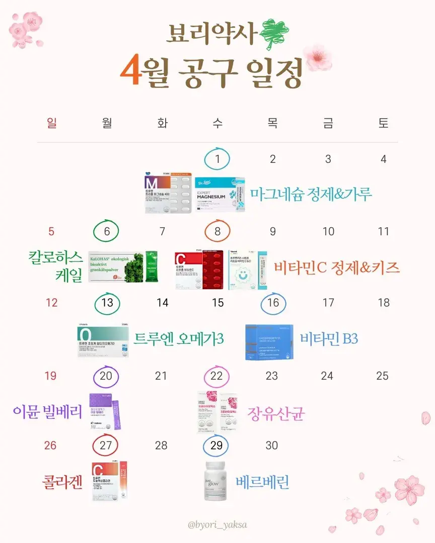 공구 일정 둘러보기 💛