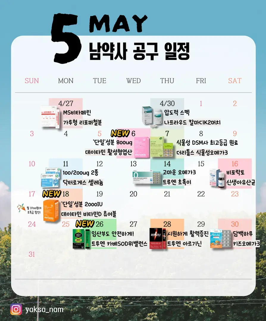 🌷5월 일정🌷
