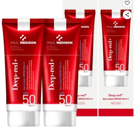 폴메디슨 딥레드 썬크림 SPF50 PA+++, 60ml
