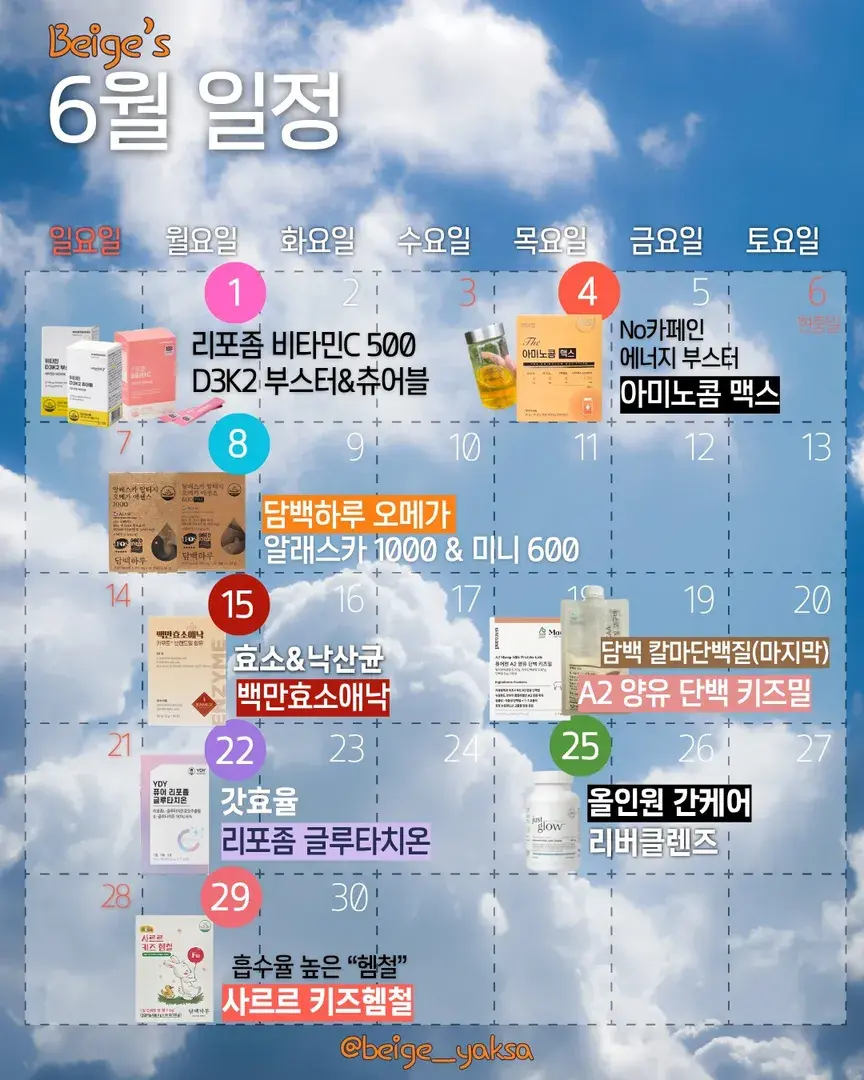 베이지약사 6월 공구 일정