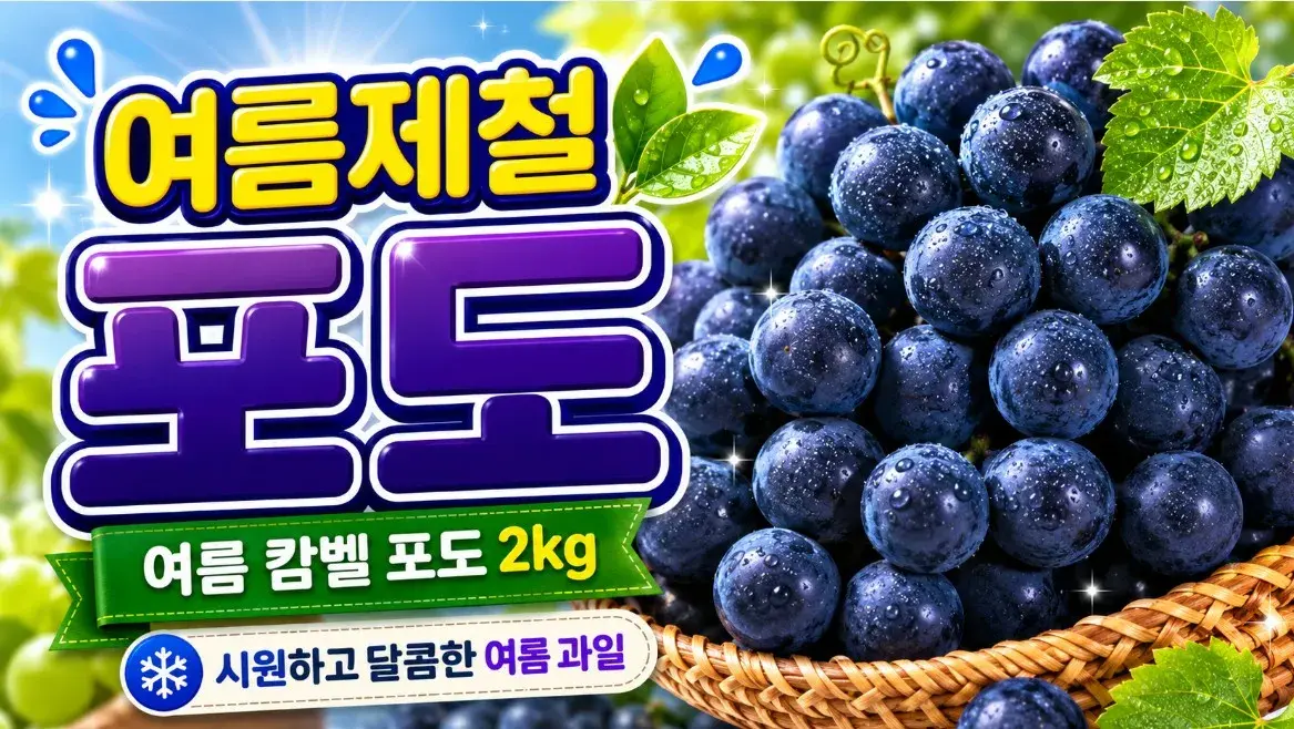 이베따
여름 캠벨 포도 2kg(특품) 샤인머스켓