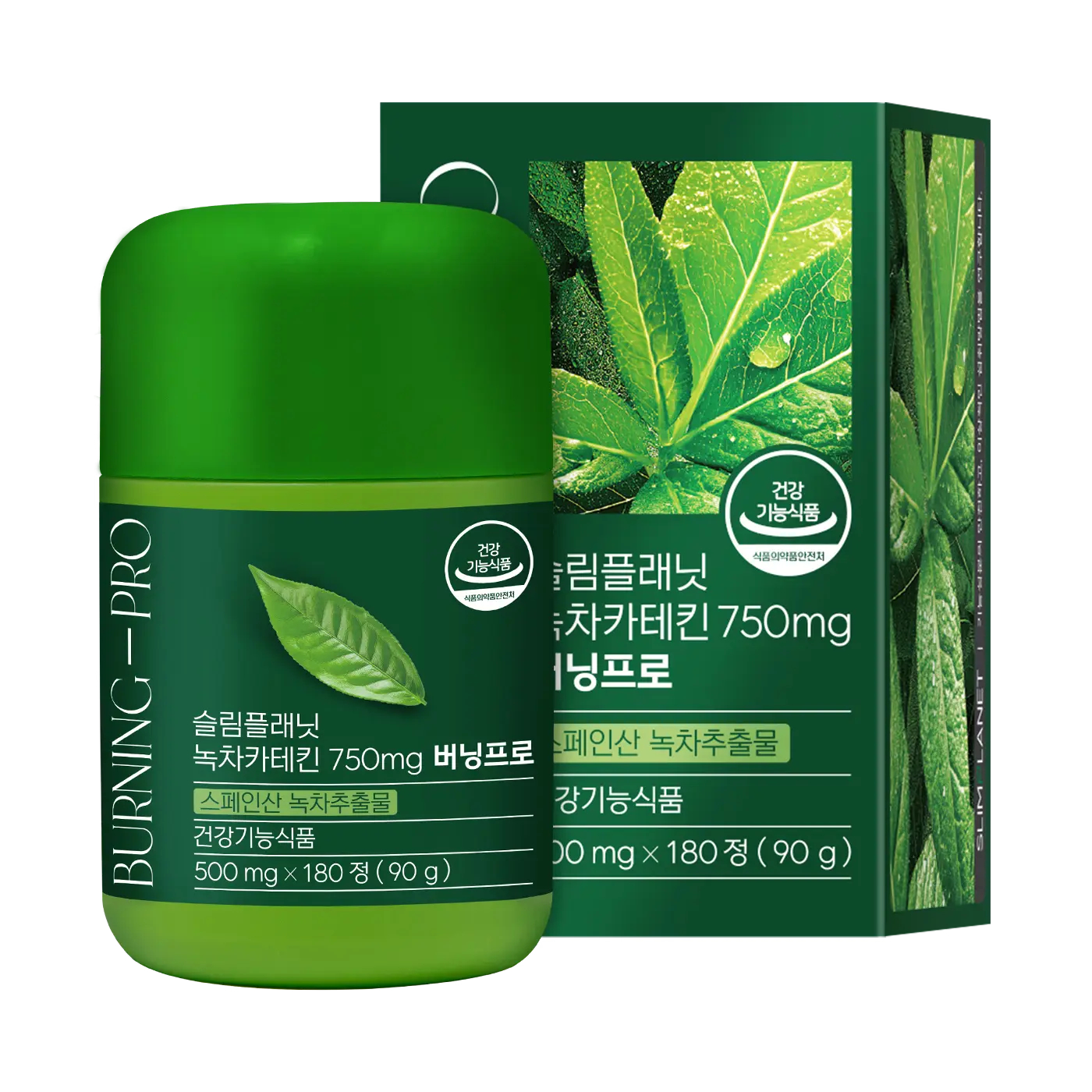 슬림플래닛 녹차카테킨 750mg 버닝프로 순수 녹차다이어트 180정