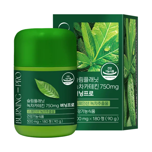 슬림플래닛 녹차카테킨 750mg 버닝프로 순수 녹차다이어트 180정