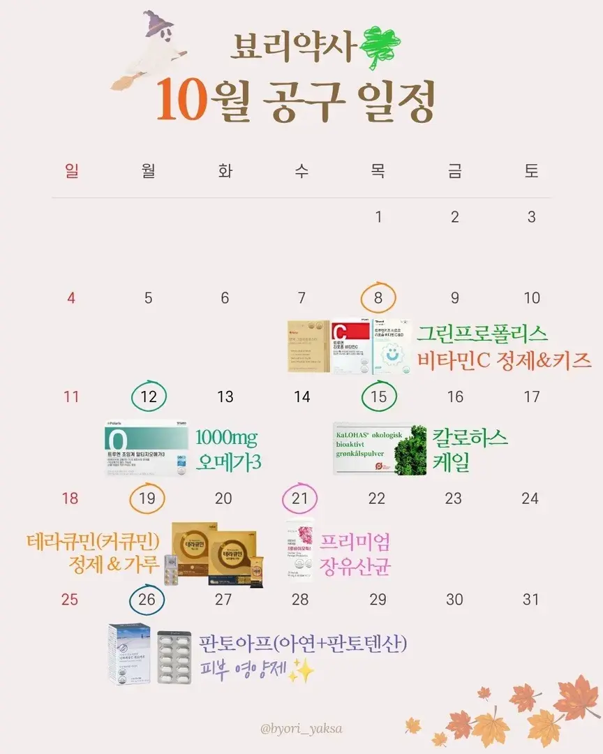 공구 일정 둘러보기 💛